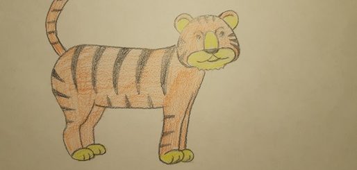 Как нарисовать тигра карандашом поэтапно для детей