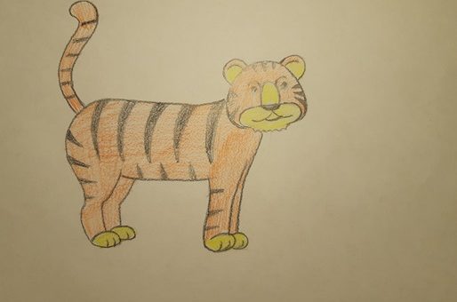 Как нарисовать тигра карандашом поэтапно для детей